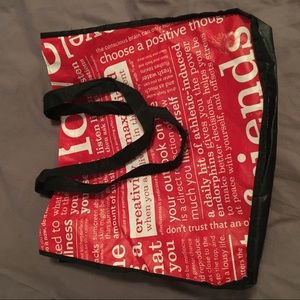 LuLuLemon Athletica Red & White reusable tote bag
